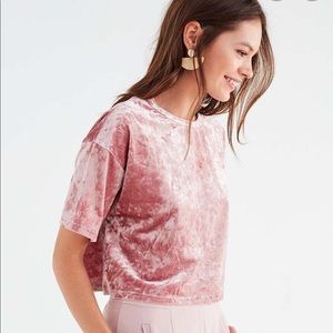 Urban Outfitters Velvet Crop Top